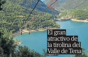 El atractivo de la tirolina del Valle de Tena en el Diario del Altoaragón