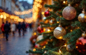 Foto de árbol de Navidad en el Valle de Tena, uno de los mejores lugares para disfrutar de planes navideños en el Pirineo diferentes y con encanto.